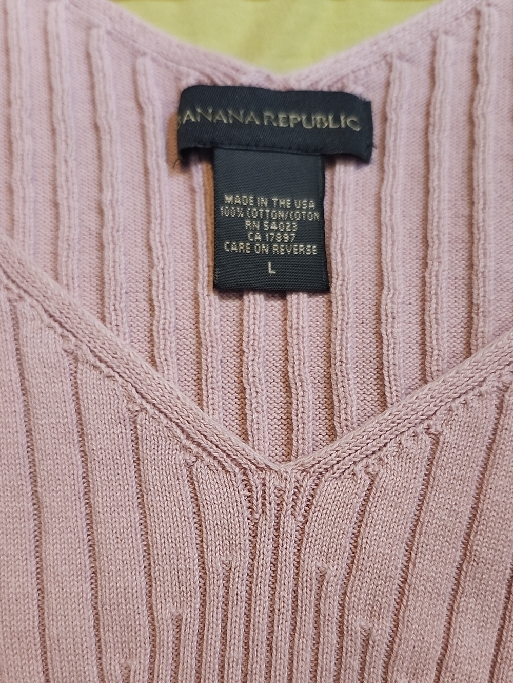 Banana Republic Lavender Rib Knit Tank Top L - Picture 3 of 3